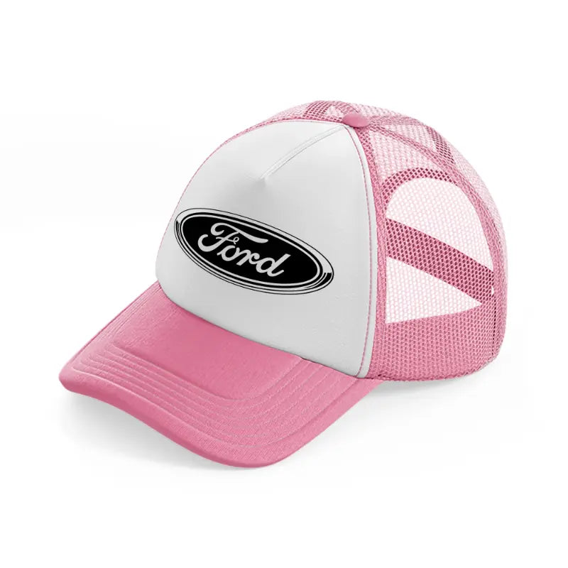 ford black pink and white trucker hat