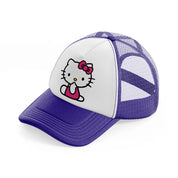 hello kitty curious-purple-trucker-hat