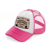 ouija board neon pink trucker hat