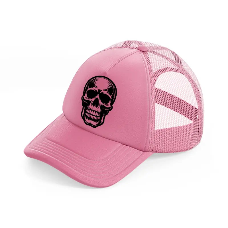 head skull-pink-trucker-hat