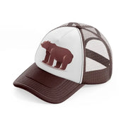 013 bear brown trucker hat