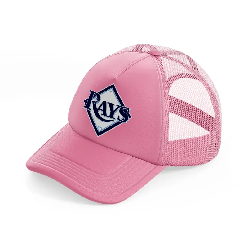 rays badge-pink-trucker-hat