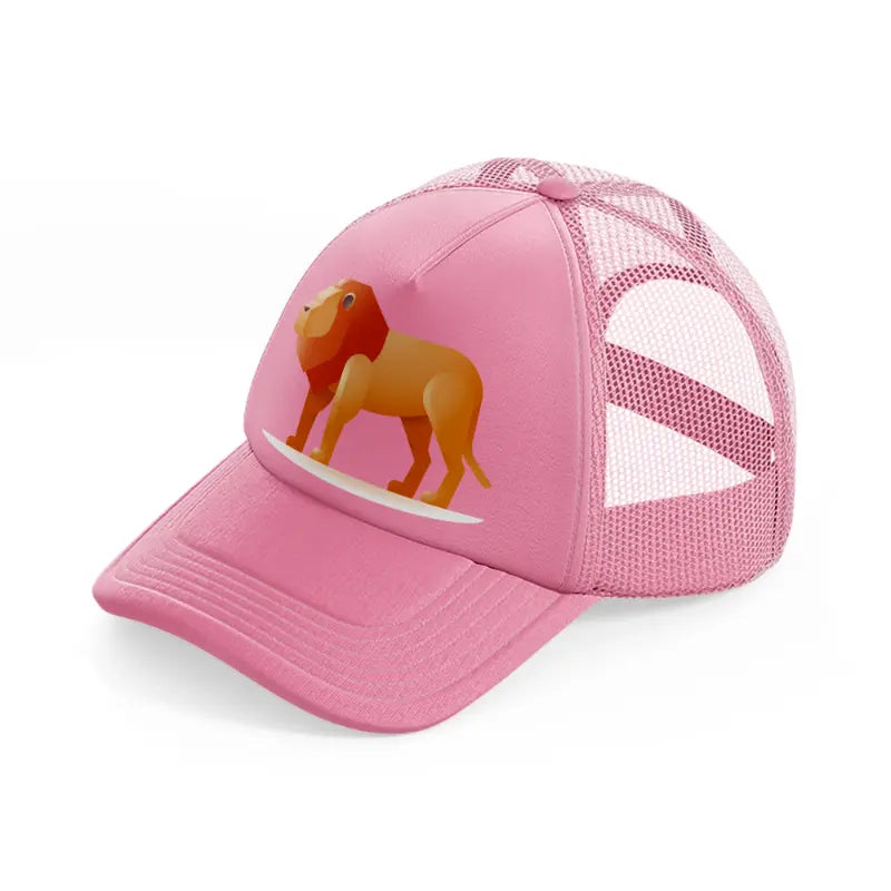 005-lion-pink-trucker-hat