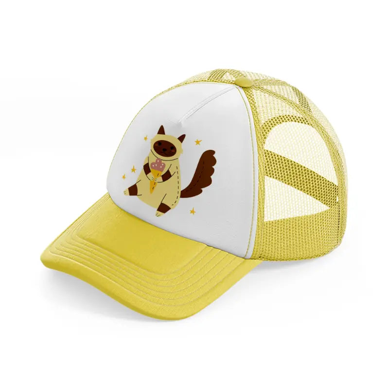 008-ice cream-yellow-trucker-hat