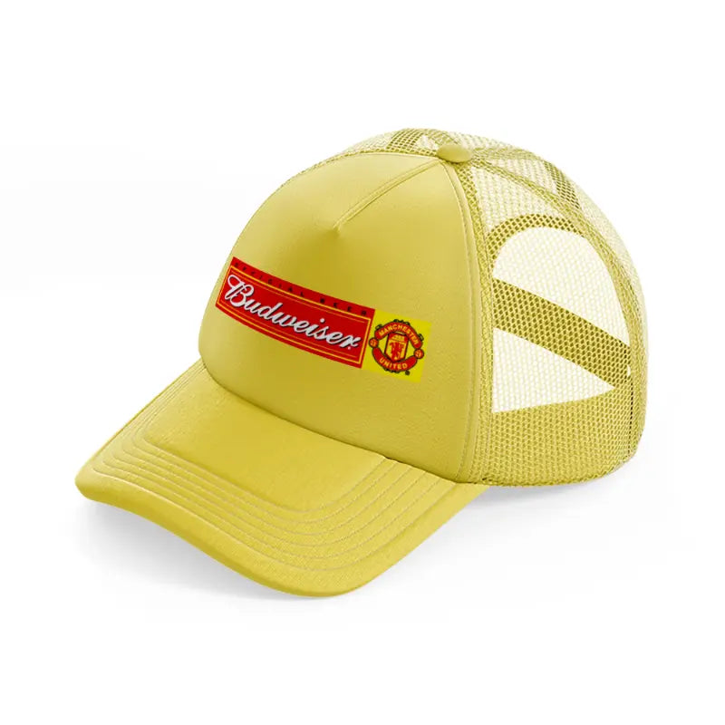 budweiser manchester united-gold-trucker-hat