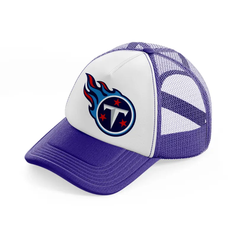 tennessee titans round emblem-purple-trucker-hat