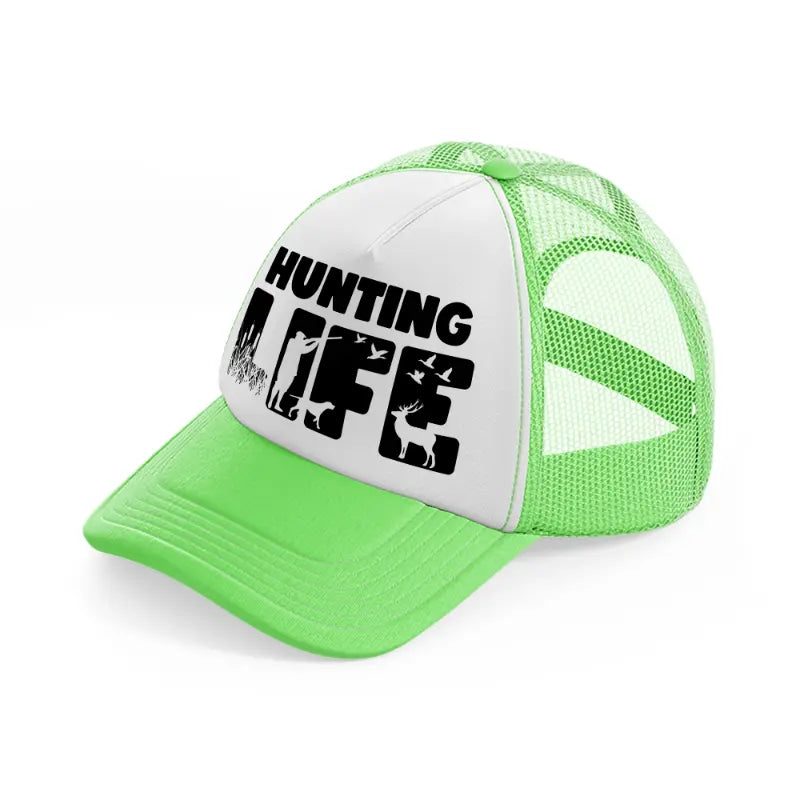 hunting life bold-lime-green-trucker-hat