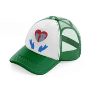 pet care green and white trucker hat