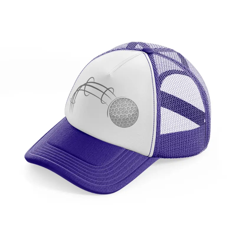 golf ball purple trucker hat