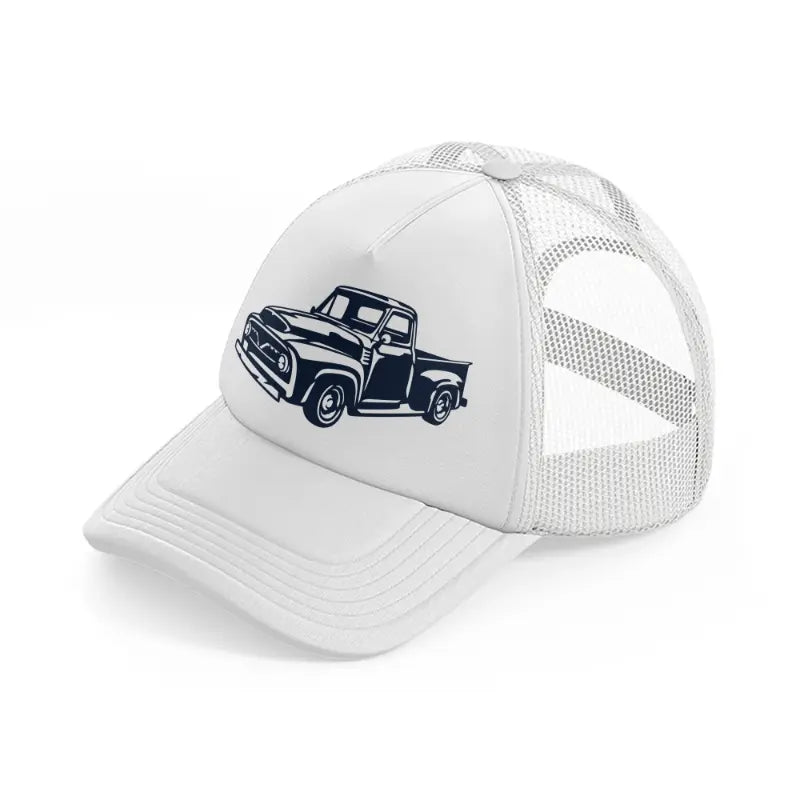 vector truck-white-trucker-hat