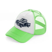 vector truck lime green trucker hat