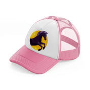 chinese zodiac (10) pink and white trucker hat