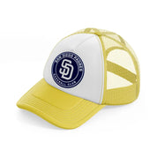 san diego padres club badge-yellow-trucker-hat