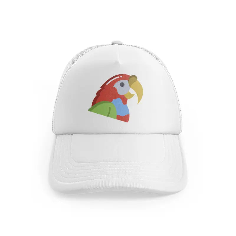 parrot white trucker hat