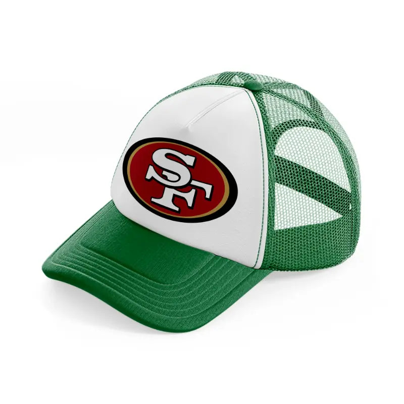 49ers logo-green-and-white-trucker-hat