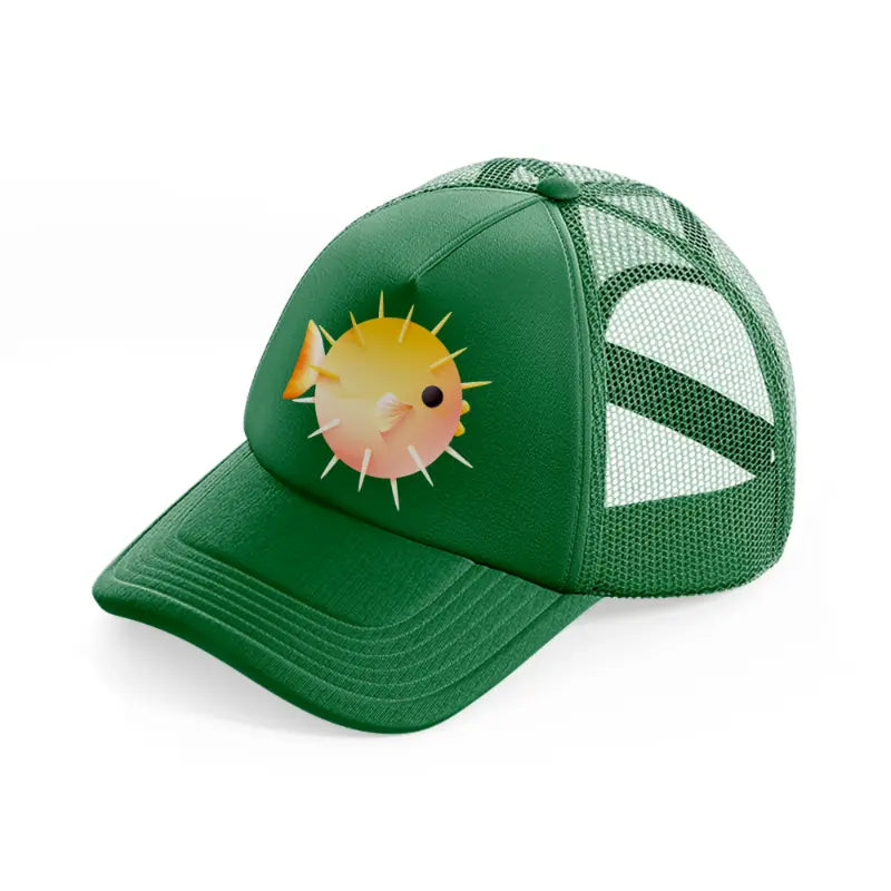 puffer-fish-green-trucker-hat