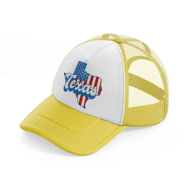 texas flag-yellow-trucker-hat