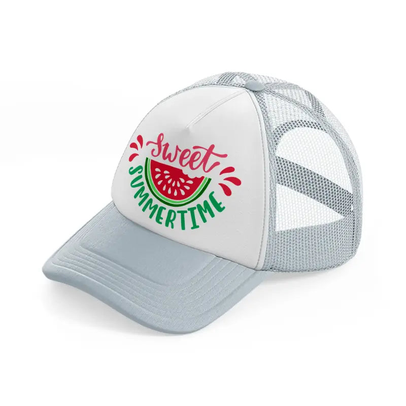 sweet summer time-grey-trucker-hat