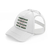 christmas santa clause hot chocolate-white-trucker-hat