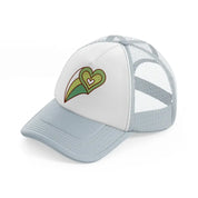 heart groovy grey trucker hat