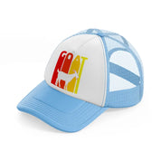 goat retro vintage sky blue trucker hat