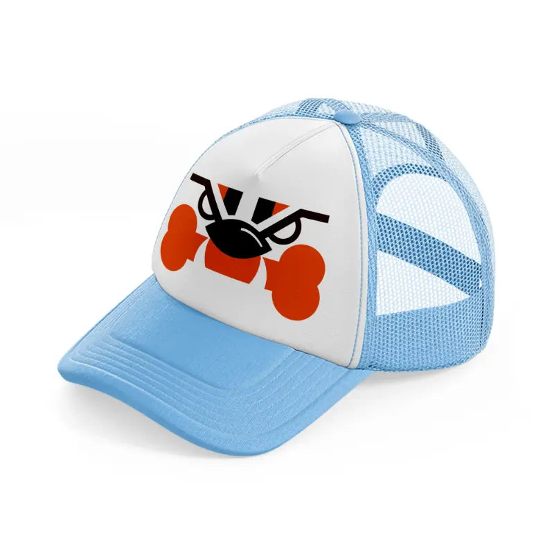 cleveland browns minimalistic-sky-blue-trucker-hat