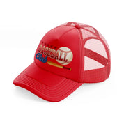 baseball club-red-trucker-hat