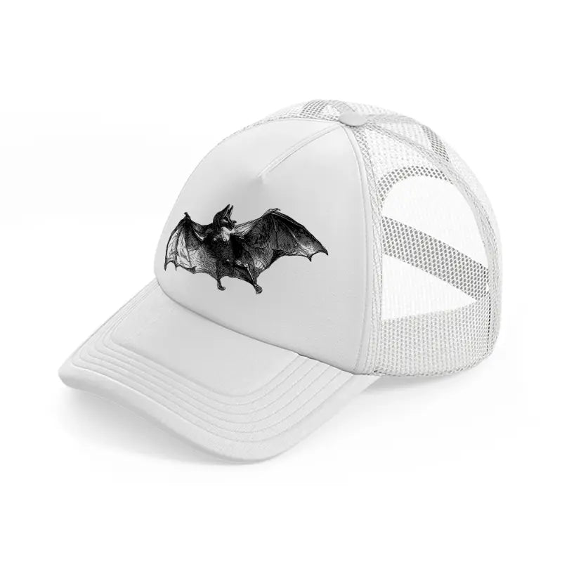 bat-white-trucker-hat
