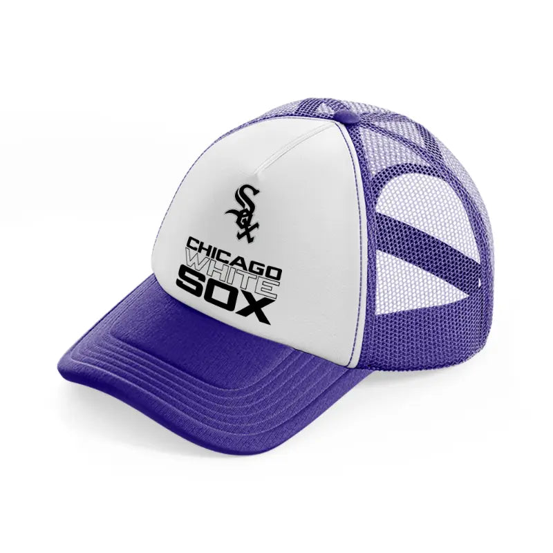 chicago white sox logo-purple-trucker-hat