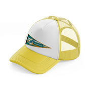 miami dolphins flag-yellow-trucker-hat