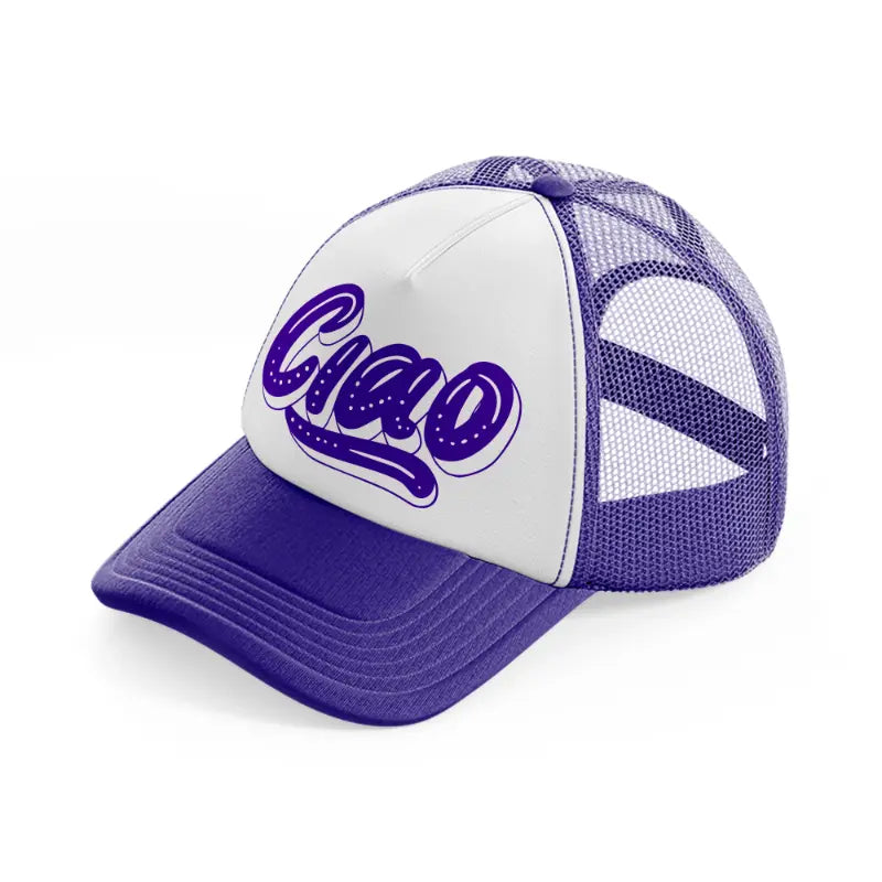 ciao purple purple trucker hat