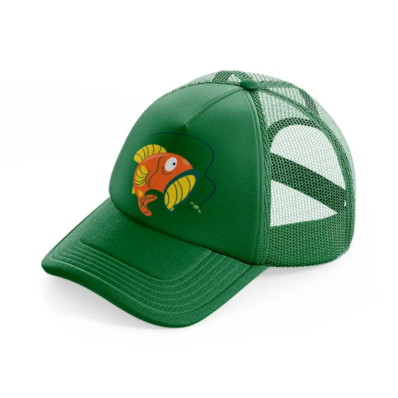 cartoon fish-green-trucker-hat