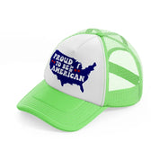 proud to be an american 2-01-lime-green-trucker-hat