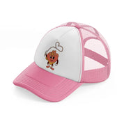 heart cowboy-pink-and-white-trucker-hat