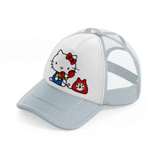 hello kitty telephone-grey-trucker-hat