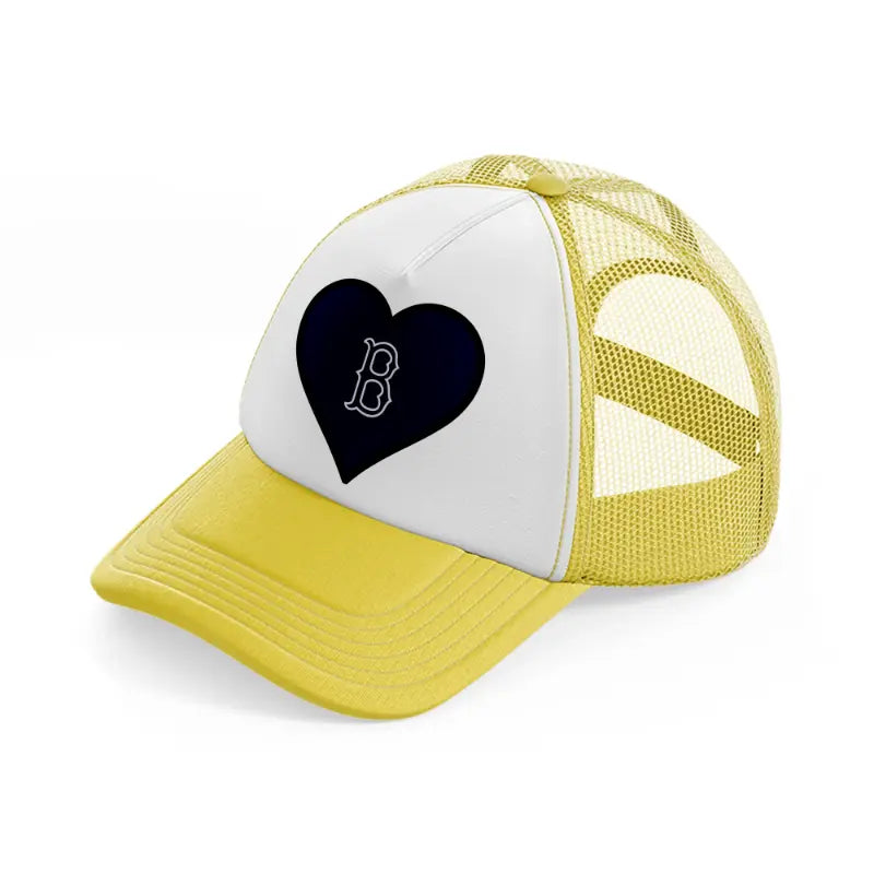 boston red sox fan-yellow-trucker-hat