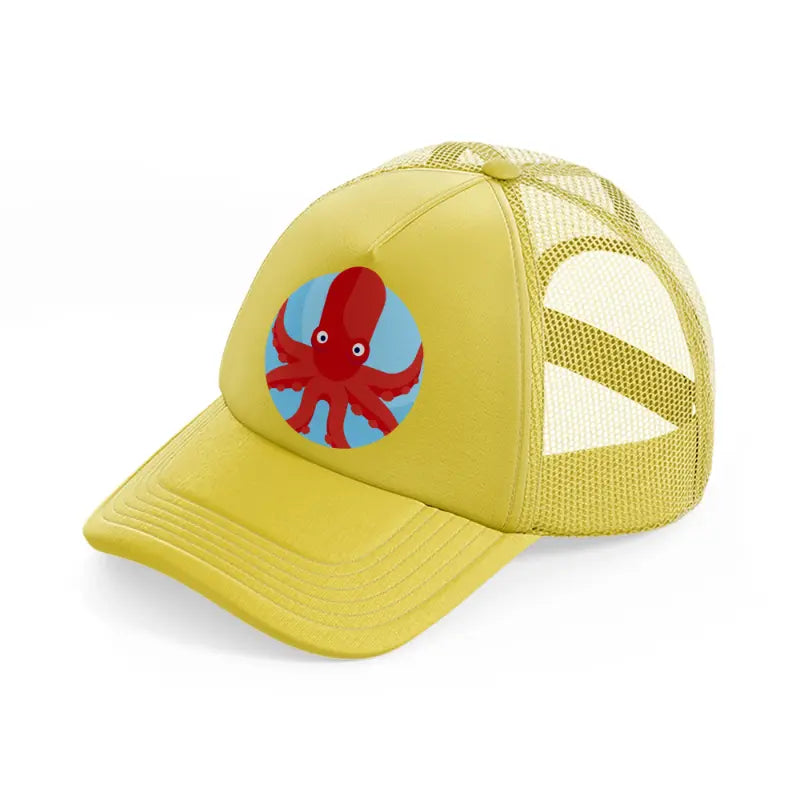 octopus-gold-trucker-hat