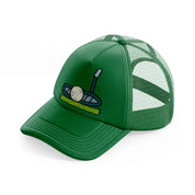 golf ball with stick-green-trucker-hat