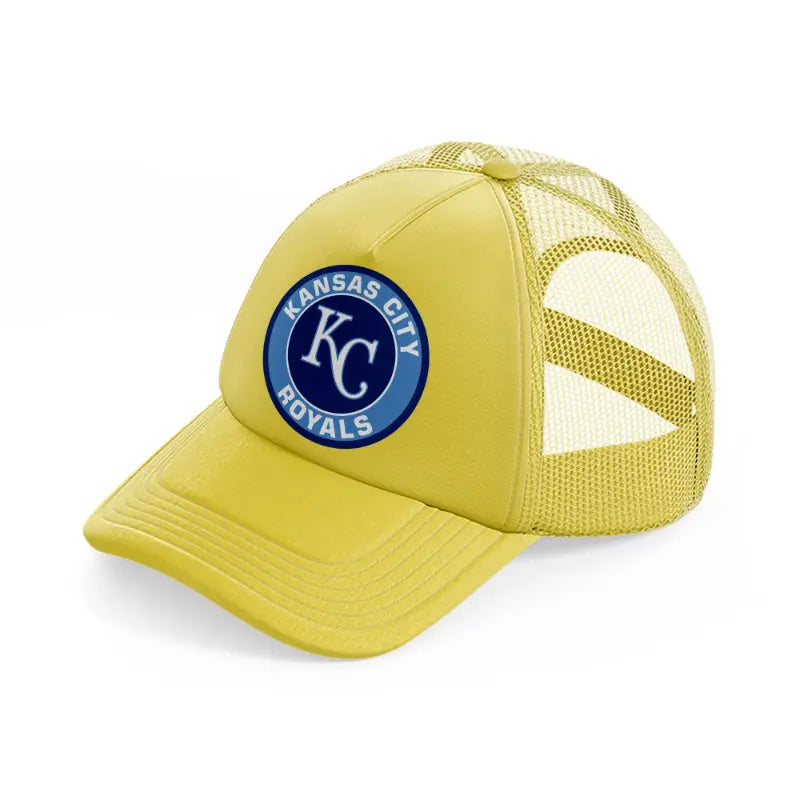 kansas city royals badge-gold-trucker-hat