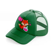 lovely fox-green-trucker-hat