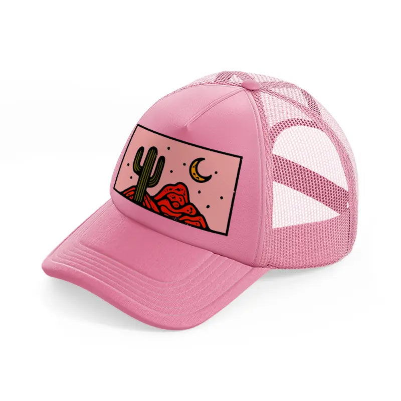 desert cactus-pink-trucker-hat