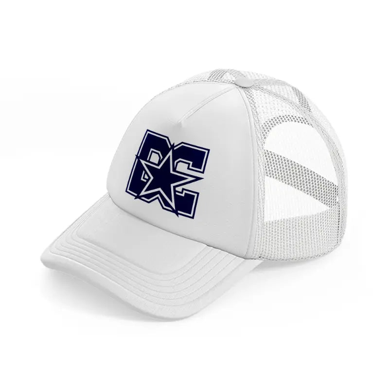 dc logo-white-trucker-hat