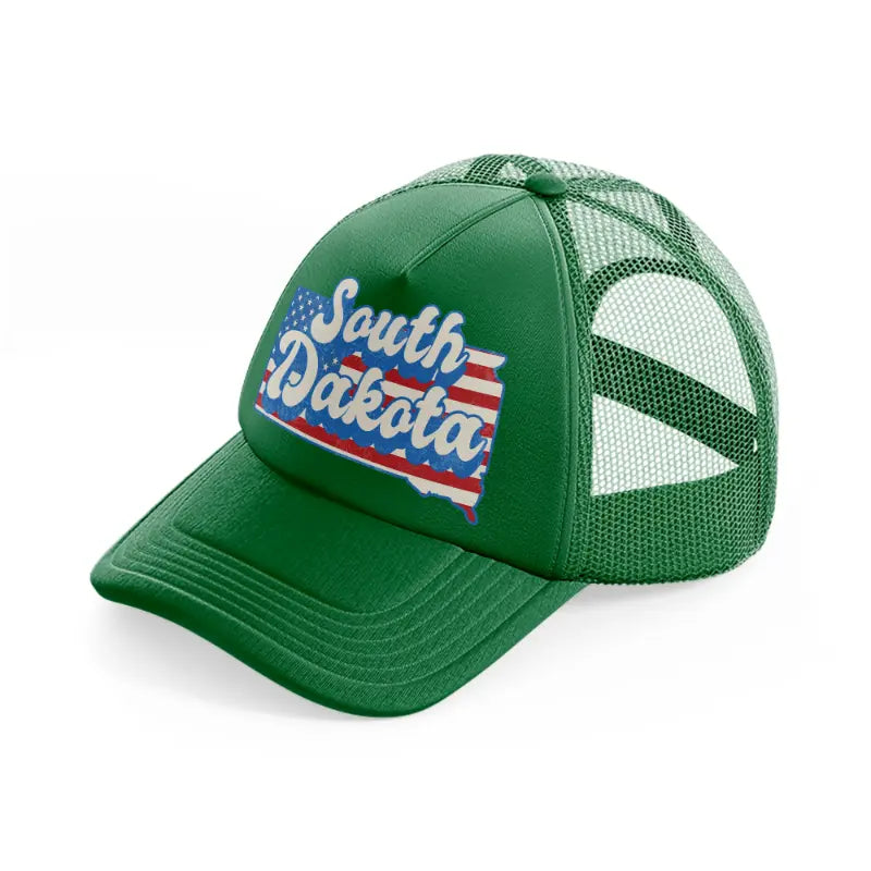 south dakota flag-green-trucker-hat