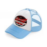 budweiser tripple crown series sky blue trucker hat