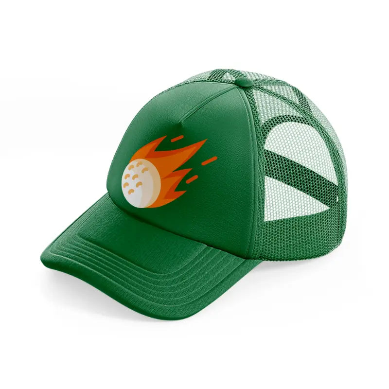 fire golf ball-green-trucker-hat
