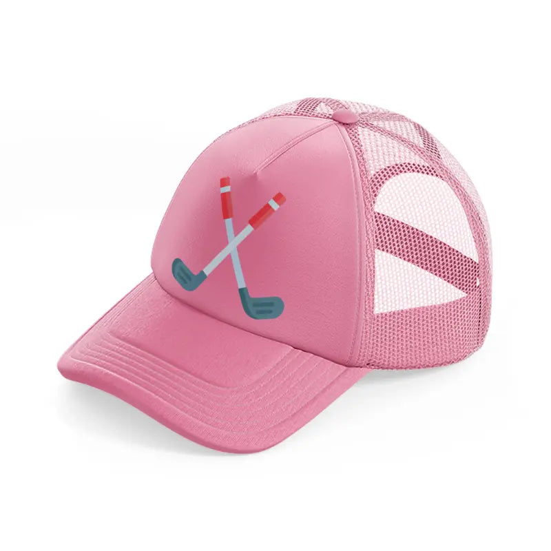 golf sticks sign-pink-trucker-hat