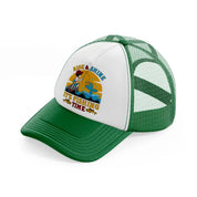 rise & shine it's fishing time-green-and-white-trucker-hat