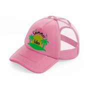summer vibes lime-pink-trucker-hat