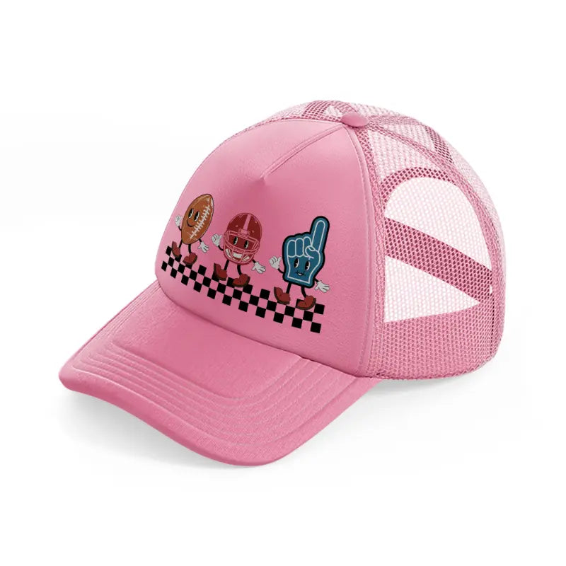 game cartoon pink trucker hat