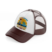 rise & shine it's fishing time-brown-trucker-hat